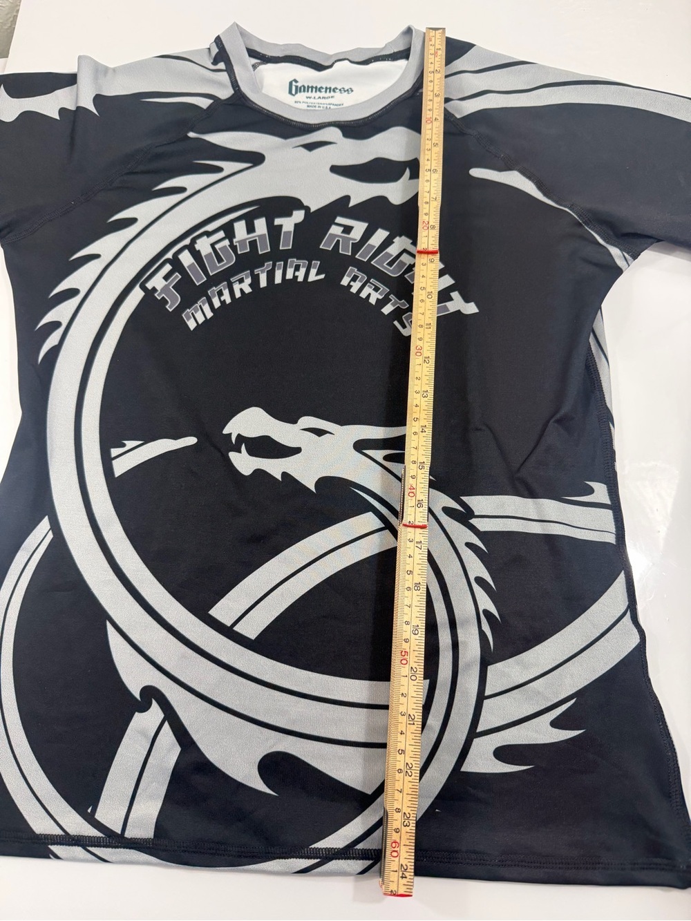 Gameness Women’s Large Fight Right Martial Arts BJJ Rash Guard Black Gray - Picture 4 of 5